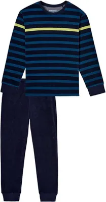 Produktbild von Schiesser Jungen Pyjama Nightwear - blau - Frottee Größe 140