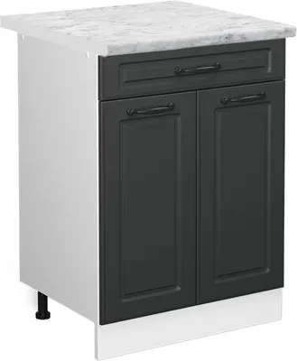 Image de Meuble cuisine Vicco R-Line Anthracite campagne 60cm avec tiroir, PT Marbre, Model 46285