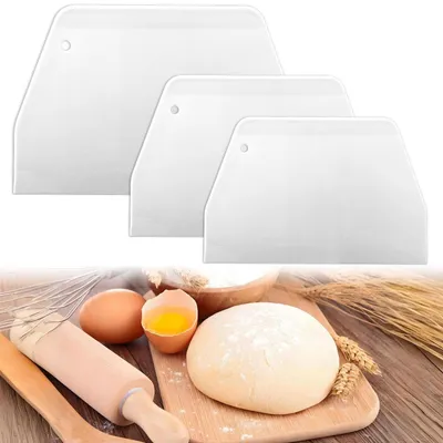 Produktbild von Teigkarten aus PE-Kunststoff, BPA-frei, 3 Stück, für Teig, Kuchen, Pizza
