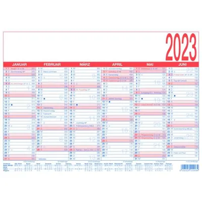 Produktbild von Arbeitstagekalender 908 kaschiert A4 2023 29,7x21cm