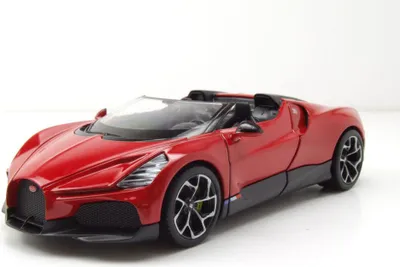 Produktbild von Welly 24127R Bugatti W16 Mistral rot 1:24