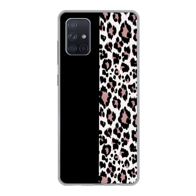 Produktbild von MuchoWow® Handyhülle Schutzhülle Hülle für Samsung Galaxy A51 5G Tiermuster - Panther - Rosa Silikon Softcase Handy Hülle - Abbildung