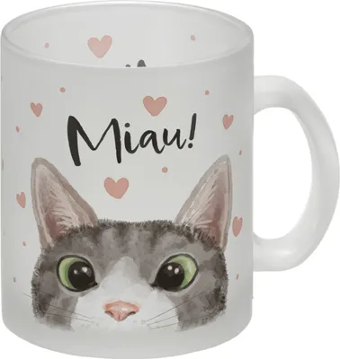Produktbild von Miau Katze Glas Tasse