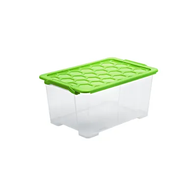 Produktbild von Rotho Box mit Deckel Evo Safe 44 l transparent 59x28x39,5 cm