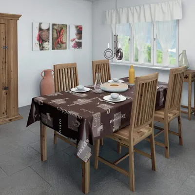 Obrázok produktu pre d-c-table® Manhattan Cappuccino obrus 150 cm okrúhly, čokoládový