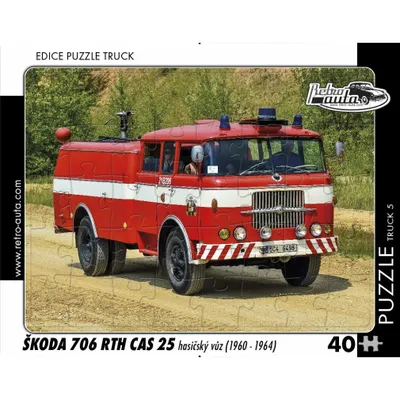 Obrázok produktu pre Puzzle TRUCK 05 - Škoda 706 RTH CAS 25 (1960 - 1964) 40 dielikov