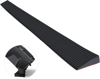 Productafbeelding van Drempelhelling - Rolstoel oprijplaat - Drempels Overbruggen - Antislip PVC - 100x55x16 CM - Zwart