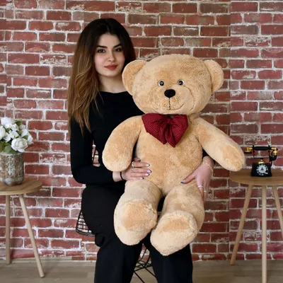 Produktbild von Pababo XXL Teddybär 100 cm – Großes Plüschtier Kuscheltier weich mit Schleife Geburtstag & Valentinstag