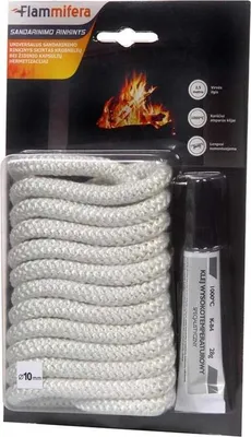Produktbild von Dichtschnur 10 mm Ofendichtung Kamindichtung Ofenschnur weiß
