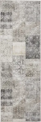 Zdjęcie produktu dla benuta Dywan vintage do prania George Szary 80x240 cm Dywan do salonu Dywan do sypialni Miękki orientalny