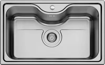 Immagine prodotto di Lavello grande BACHACHE in acciaio inox + scarico e sifone 80x50 cm KARAG