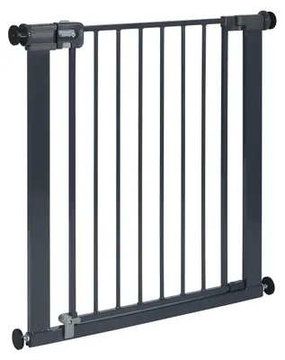 Productafbeelding van Traphekje en hondenhek - zonder boren - klemmend - voor openingen van 73 tot 80 cm - metaal - zwart