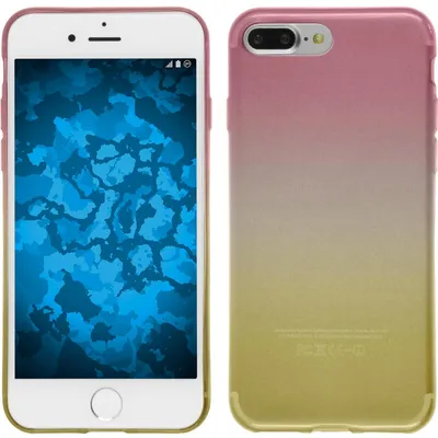Produktbild von PhoneNatic Case kompatibel mit Apple iPhone 8 Plus - Design:01 Silikon Hülle Ombrè + 2 Schutzfolien