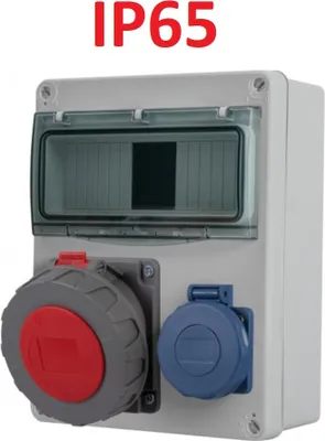 Produktbild von IP65 Stromverteiler Wandverteiler Steckdosen verdrahtet Modulen Anzahl -8 CEE 1x32A  1x230V