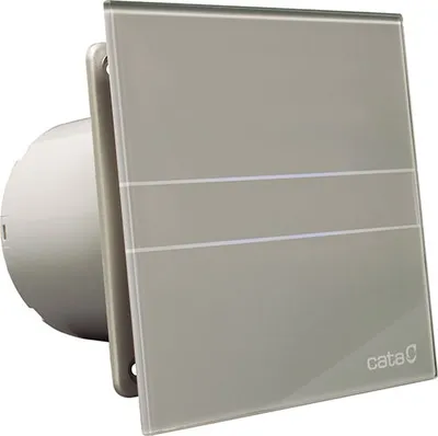 Productafbeelding van Cata E-100 GST axiale badventilator met timer, 8W, aansluiting 100mm, zilverkleurig