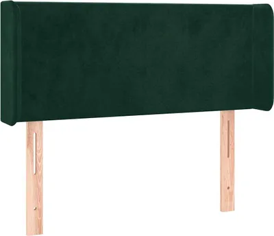 Produktbild von vidaXL Kopfteil mit Ohren Dunkelgrün 103x16x78/88 cm Samt