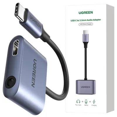 Produktbild von Ugreen 60164, Kabelgebunden, USB 3.2 Gen 1 (3.1 Gen 1) Type-C, Grau, 3.5mm, USB Typ-C