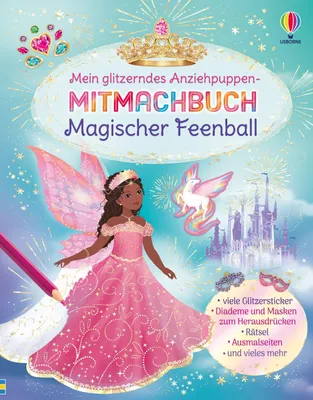 Produktbild von Mein glitzerndes Anziehpuppen-Mitmachbuch: Magischer Feenball