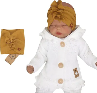 Obrázek produktu pro Z&Z Stylová bavlněná Čelenka/Turban, hořčicová, vel. 80/98