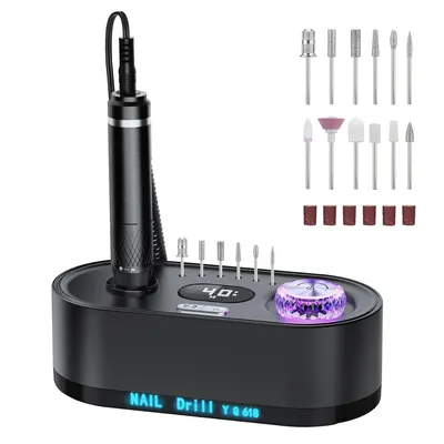 Produktbild von Tragbarer elektrischer Nagelfräser Pen – Hochgeschwindigkeits-Nagelbohrer 40000RPM, variable Geschwindigkeit, sicher, langlebig