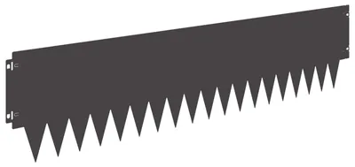 Produktbild von vidaXL Raseneinfassung 10 pcs 103 x 25 cm Metall Schwarz