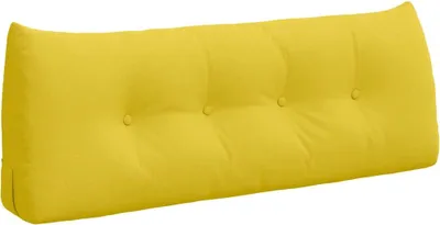 Obrázok produktu pre vidaXL Vankúš na chrbát Svetložltá 120 x 24 x 50 cm Látka