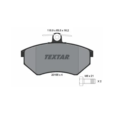Produktbild von Textar Bremsbeläge vorne für Seat Cordoba Ibiza Toledo VW Corrado Golf Passat