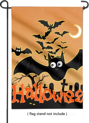 Produktbild von 4 Stück Halloween-Flaggen, Halloween-Flaggen, Gartenflaggen für den Außenbereich, für Zuhause, Außendekoration, Halloween-Party-Dekorationen, 30 × 45 cm (S)