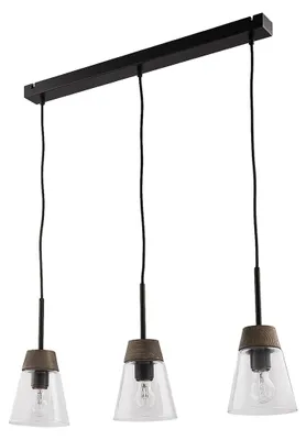 Zdjęcie produktu dla Lampa wisząca DOMINO czarna 3xE27x40W metal wym:60x67x15cm IP20 Jupiter