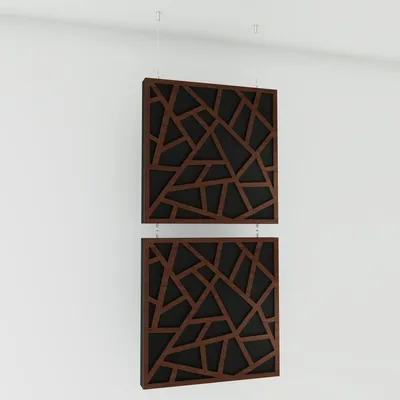 Immagine prodotto di Set di 4 pannelli acustici decorativi | 100x50 cm | Pannelli divisori per ambienti | Pannelli modulari fonoassorbenti | SKYROSS | Noce
