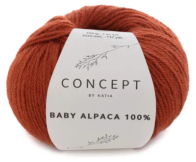 Produktbild von Baby Alpaca 100% von Katia-  rost-orange (520) - 50 g / ca. 125m  Wolle