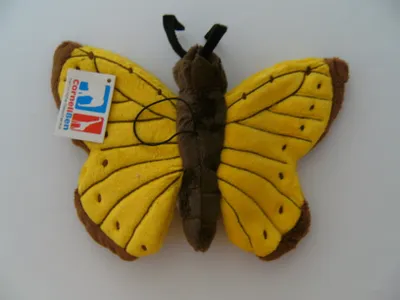 Produktbild von Plüschtier Schmetterling 22 cm,  gelb, Schmetterlinge Kuscheltiere Stofftiere Falter Tiere