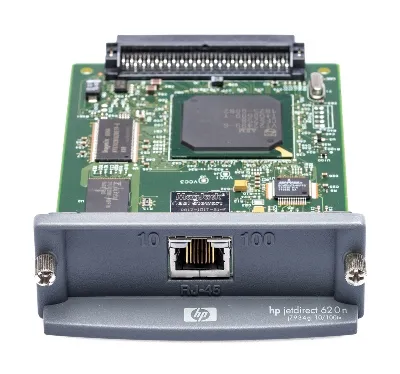 Zdjęcie produktu dla HP Jetdirect 620n, 16 MB, 4 MB, Ethernet LAN, IEEE 802.3, 10,100 Mbit/s, TCP/IP, IPX/SPX, AppleTalk, IP Direct Mode, LPD, FTP Printing, IPP, Netware NDS, Bindery, NDPS,...