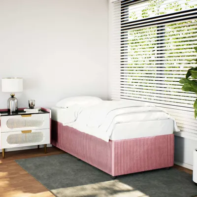 Produktbild von vidaXL Bettgestell Rosa 90x190 cm Samt
