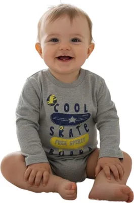 Produktbild von Chicco Kinder-Langarmshirt aus Baumwolle grau 56