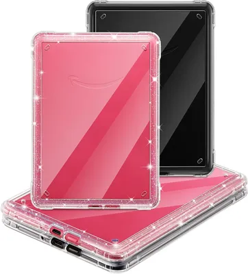 Productafbeelding van E-reader hoes - Beschermhoes - Lezen onderweg - Kristalhelder ontwerp - 7 inch - Roze