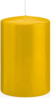 Produktbild von Stumpenkerzen Gelb 60 x Ø 38 mm, 24 Stück, russarm, tropffrei, hochwertiger Docht