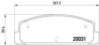 Produktbild von Brembo Bremsbelagsatz, Scheibenbremse Hinterachse P 49 037