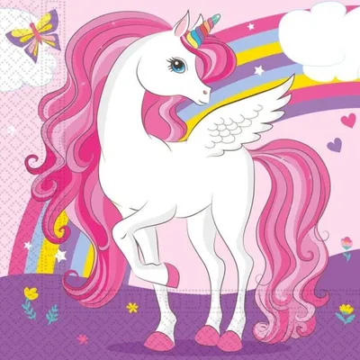 Zdjęcie produktu dla Serwetki 33x33cm Unicorn Mix, 20 sztuk, Procos