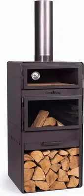 Produktbild von CookKing Terrassenofen "Vento Plus" mit Pizzaofen schwarz