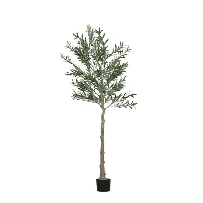 Produktbild von Kunstpflanze Olivenbaum Zimmerpflanze Künstlicher Dekopflanze Büropflanze für Wohnzimmer 180cm Grün