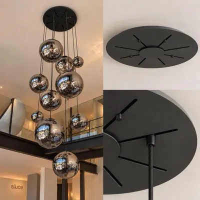 Produktbild von s.luce Modular Mehrfach Hängeleuchten-Baldachin Weiß Ø 120cm