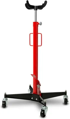 Productafbeelding van Trekhefinrichting 500 kg, Faulenzer trekhefinrichting hydraulisch met een werkhoogte van 110 tot 195 cm, traploos in hoogte verstelbaar, voorzien van 4 robuuste zwenkwielen, een opnamekruis, en een motorheffer met voetpedaal voor het pompen
