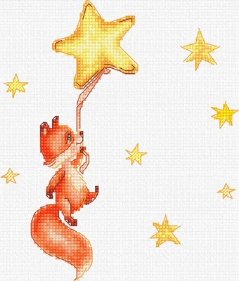 Obrázek produktu pro Souprava pro vyšívání kříž-steh "Fox2", 12x15cm, počítaný vzor