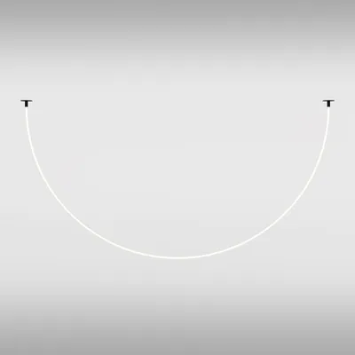 Immagine prodotto di Lampada a sospensione a LED, alluminio nero, silicone bianco, H 150 cm