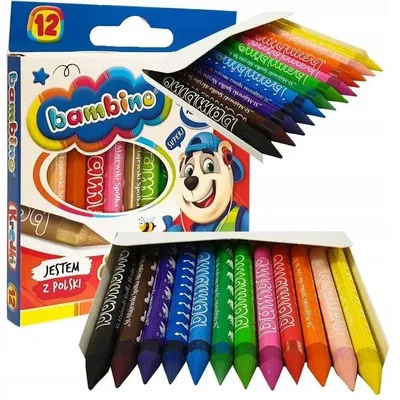 Produktbild von Bambino Ölpastellstifte Schulmalstifte 12 Farben