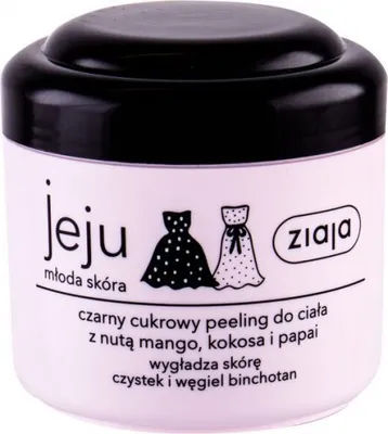 Zdjęcie produktu dla Ziaja, Jeju Peeling do ciala, Czarny, Cukrowy, 200 ml