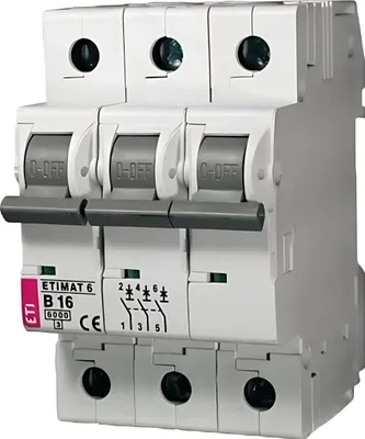 Zdjęcie produktu dla ETI-POLAM Wyłącznik Nadprądowy 3P D 50A 6kA AC ETIMAT 10 002155721