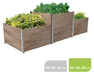 Produktbild von BioGreen 3m² Hochbeet ErnteMAXX in Siegerpodestform erhältlich in 2 Höhen
