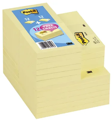 Obrázek produktu pro 3M 654655P, Žlutá, Papír, 76 mm, 100 listy, PEFC